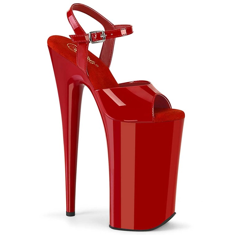 Pleaser Beyond Red Patent In Sexy Heels Platforms