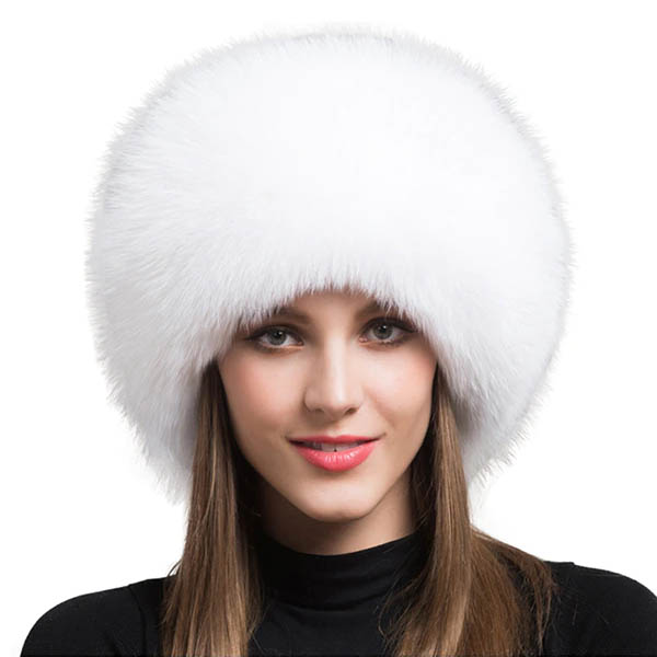 Emma Jones Earmuffs Faux Furry Siberian Winter Leather Hat - White in ...