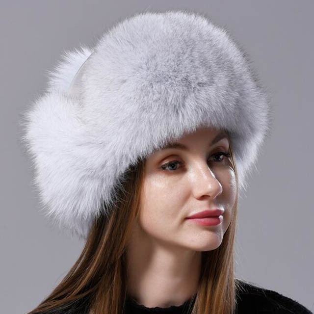 Emma Jones Ushanka Earmuffs Faux Furry Nomad Winter Hat - Silver Fox in ...