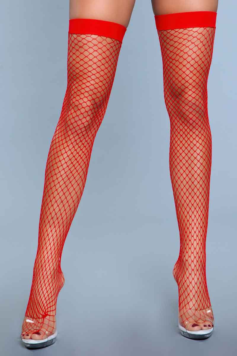 Catch Me If You Can Fishnet Stockings - White