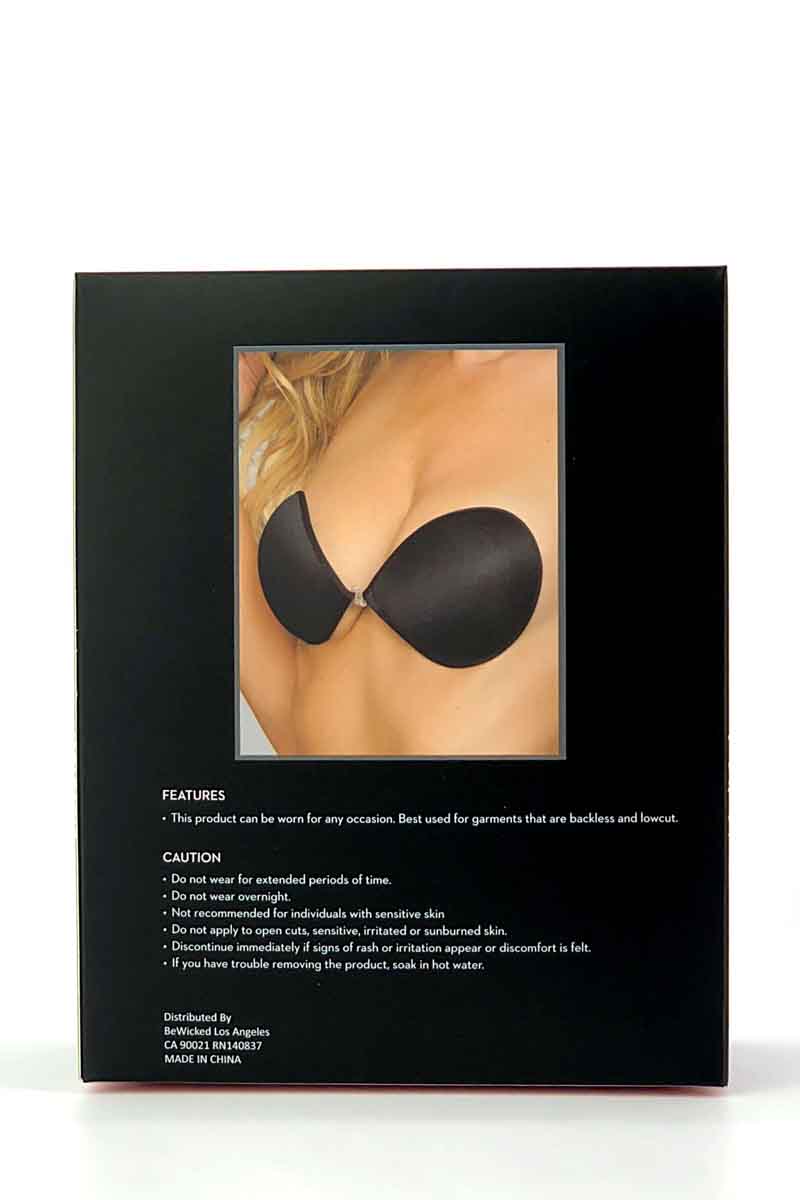 BeWicked XB001 BK Smooth Invisible Bra - Black in Breast Covers - $9.99