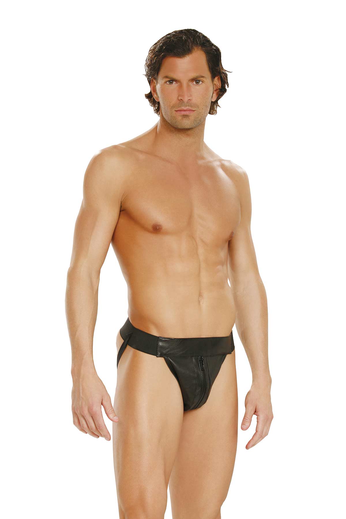 Elegant Moments L9995 Mens Leather Jock Strap In Lingerie Bras