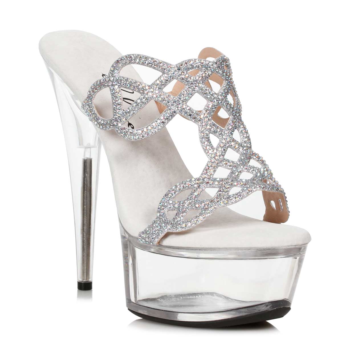 Ellie Shoes 609-SABRINA Silver in Sexy Heels & Platforms - $77.43