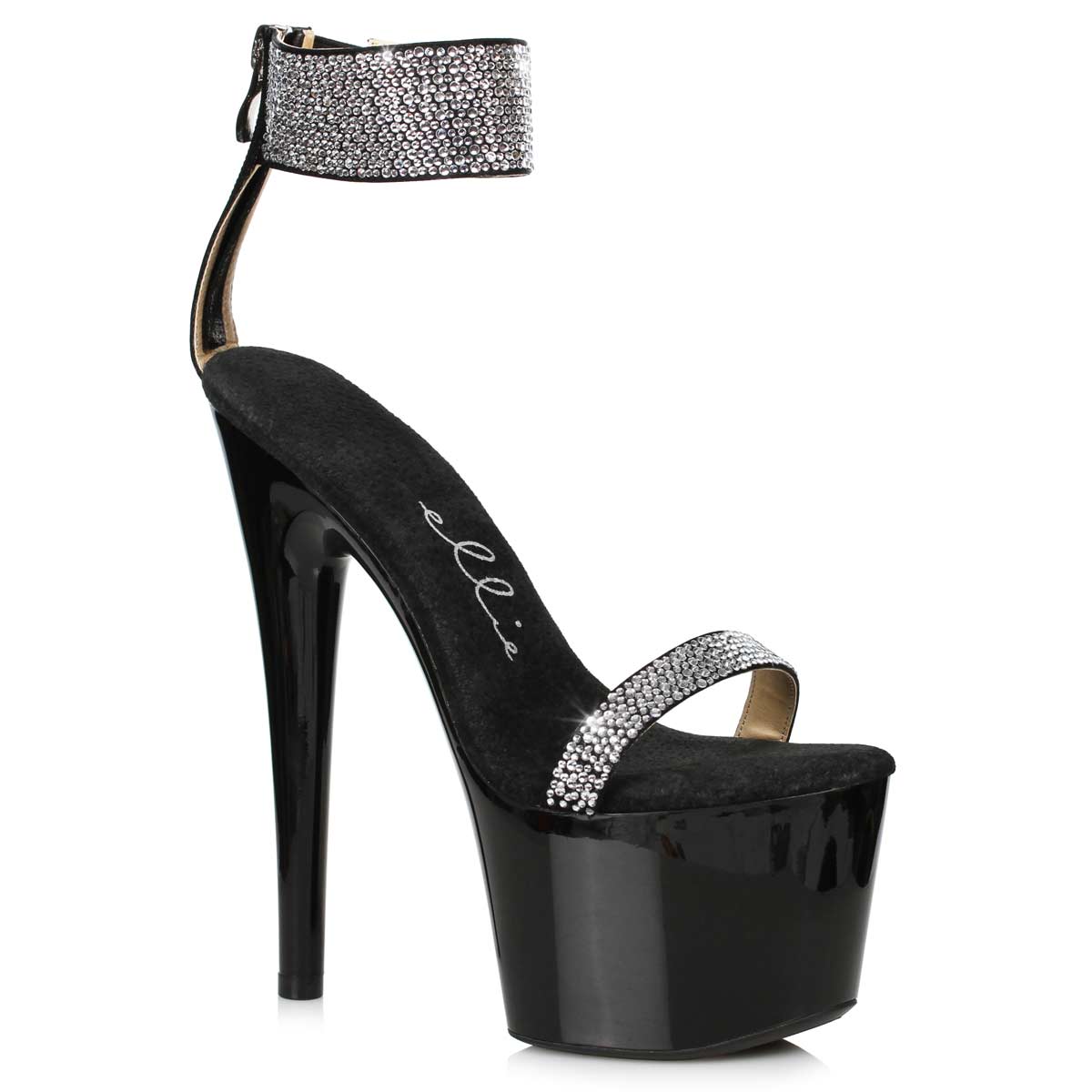 Ellie Shoes 709-ANIKA Black in Sexy Heels & Platforms - $87.99