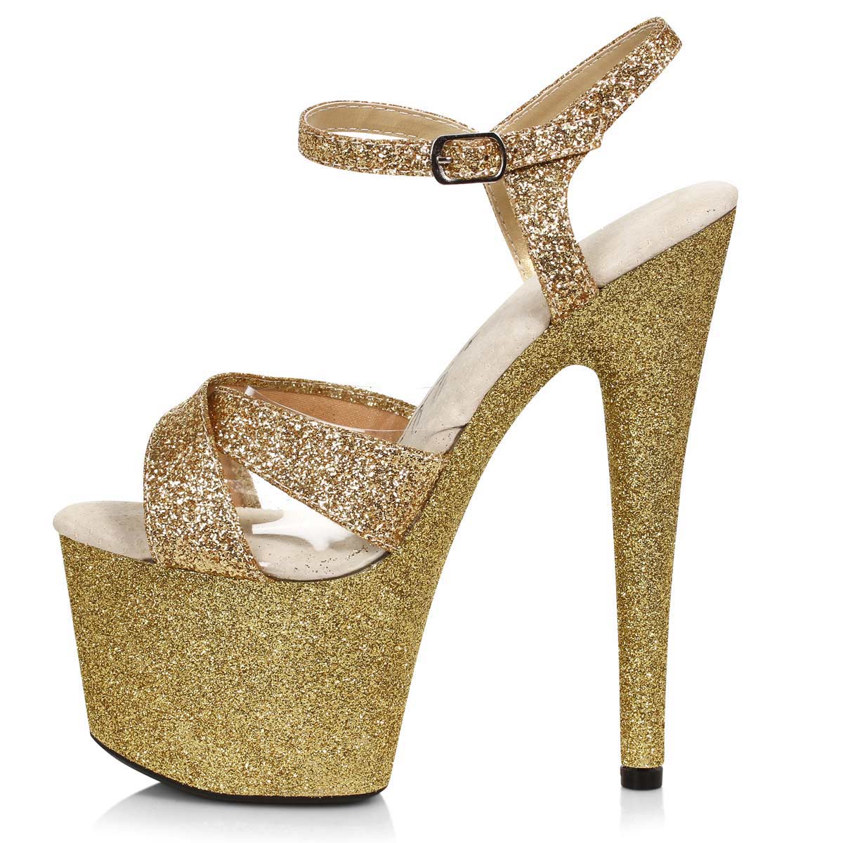 Ellie Shoes 709-VICKY Gold in Sexy Heels & Platforms - $70.39
