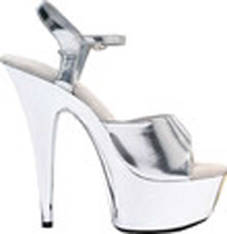 Volume 39 609-Chrome - Silver by Ellie Shoes