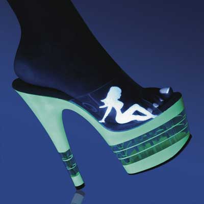 clear neon shoes