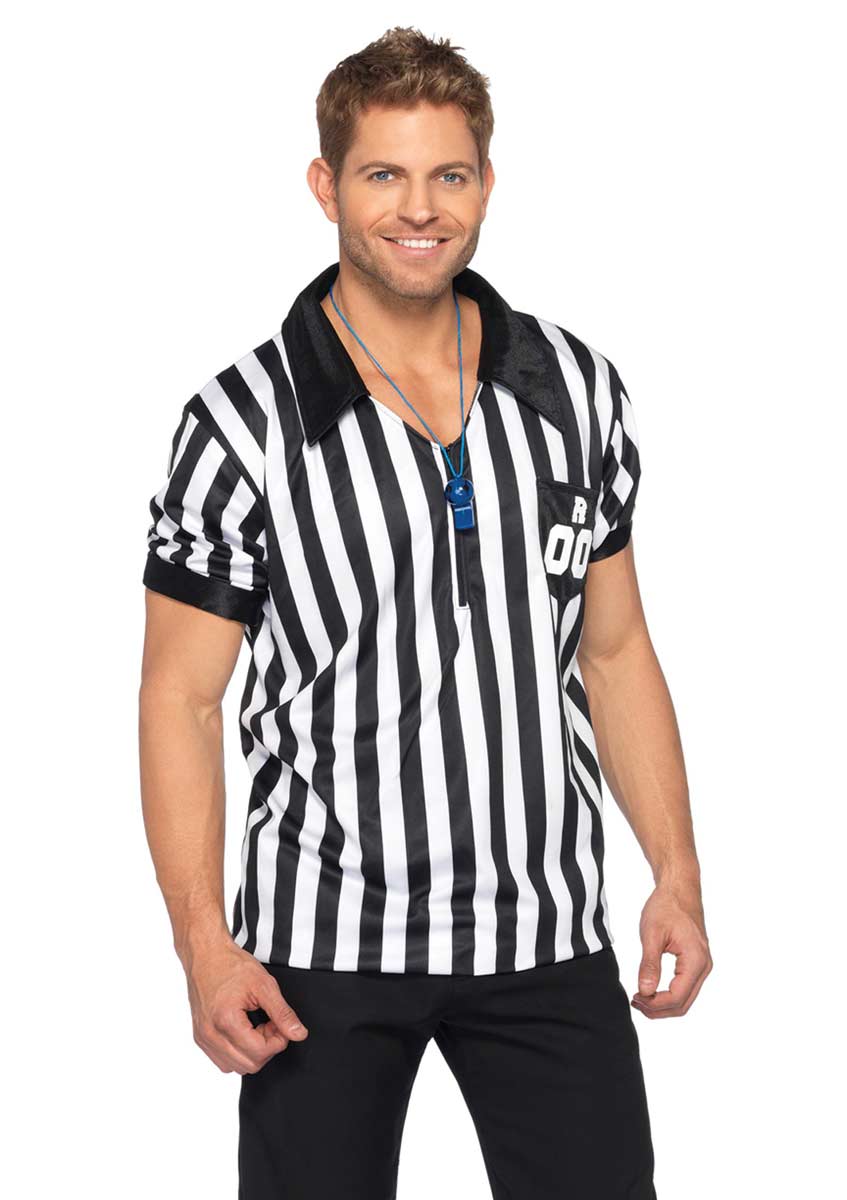 Leg Avenue 2 Piece Mens Referee Shirts With Whistle in Costumes - $36.99
