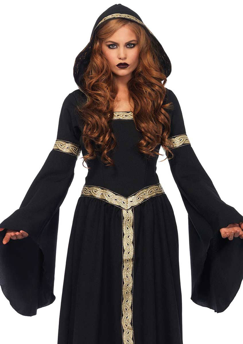 Leg Avenue 85531 Pagen Witch, Long Hooded Cloak With Braid Trim And ...