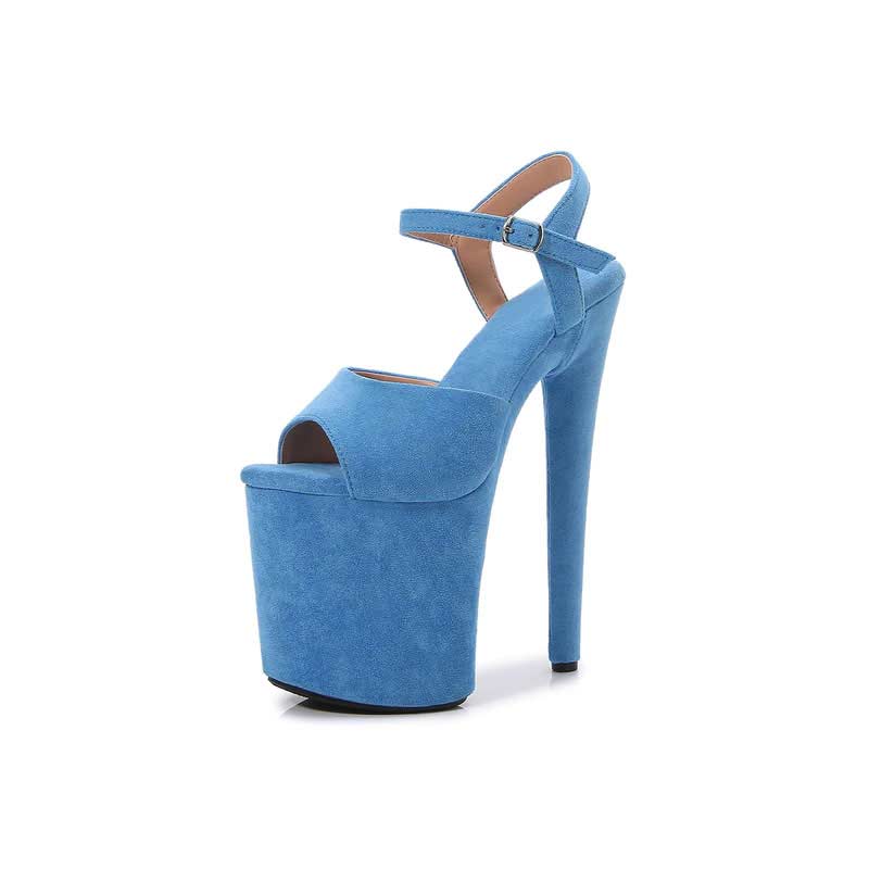 Blue suede deals platform heels