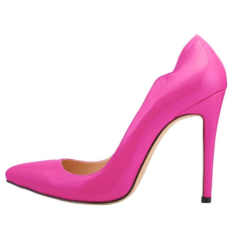 Emma Jones Pointed Toe Stiletto Heels Wave Classic Matte Pumps - Purple ...