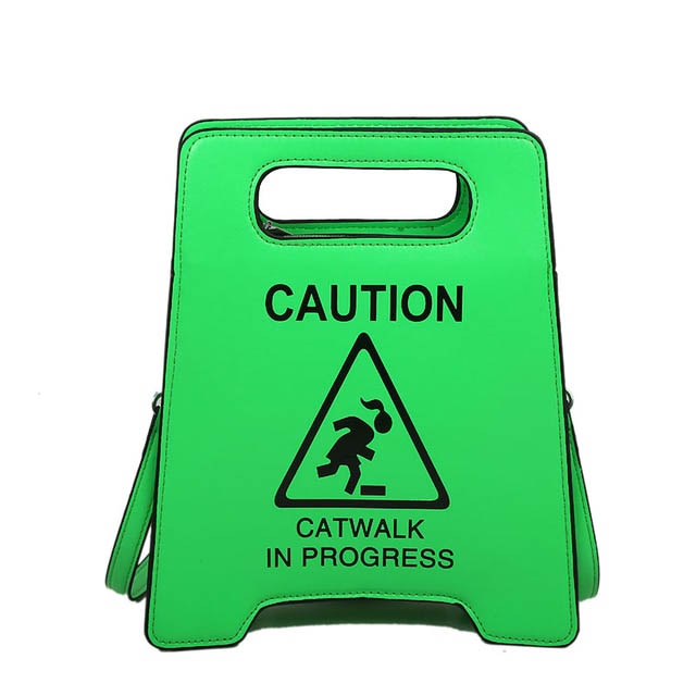 Emma Jones Funny Caution Letter Sign Costumes Handbag