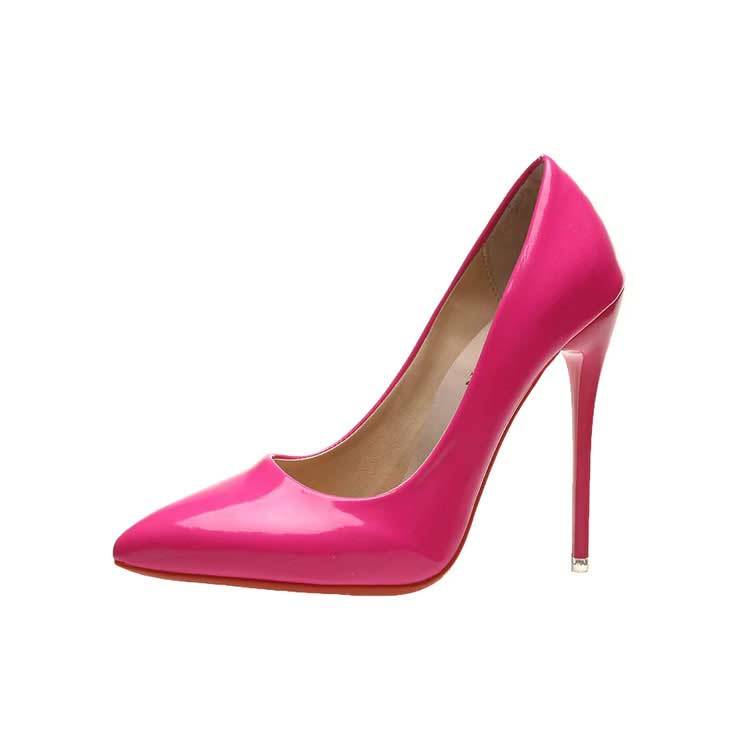 Lib Pointed Toe Stiletto Heels Patent Pumps Rose Red In Sexy Heels And Platforms 4999 7553