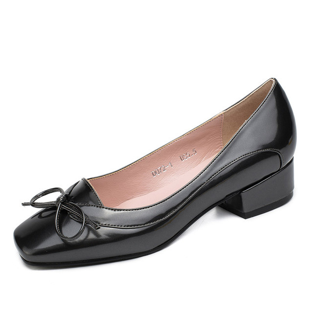 Marny Black Patent Low Heel Bow Ballet Pumps | Ballet pumps, Low heels,  Comfortable heels