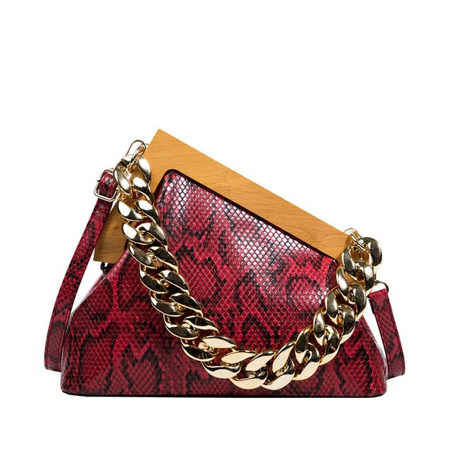 New Womens Stylish Snake Skin Print Backpack Handbag Rucksack