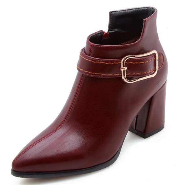 Wine colored clearance ankle boots