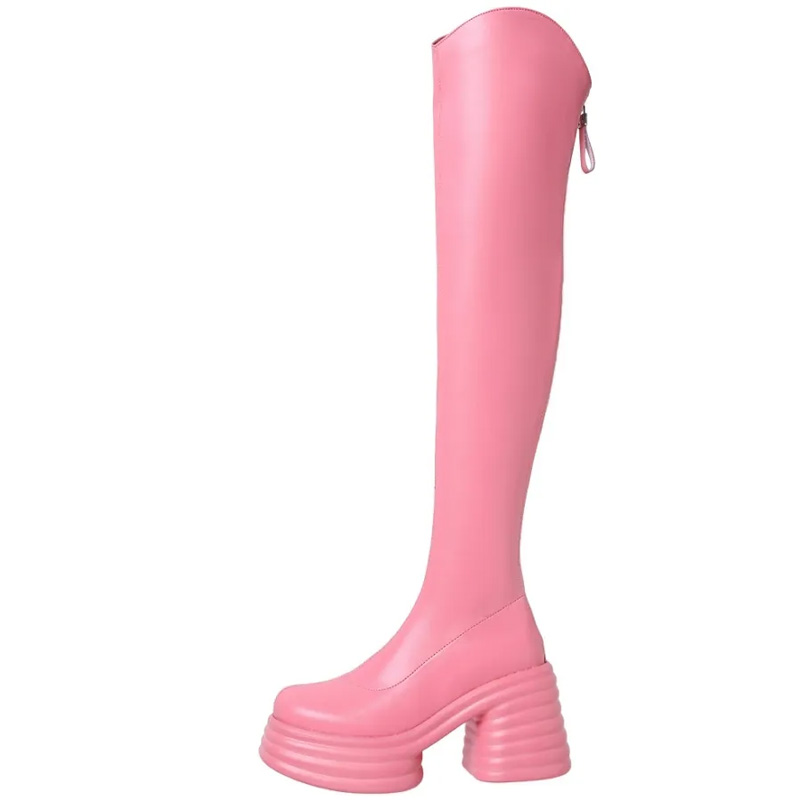 Light pink 2025 gogo boots