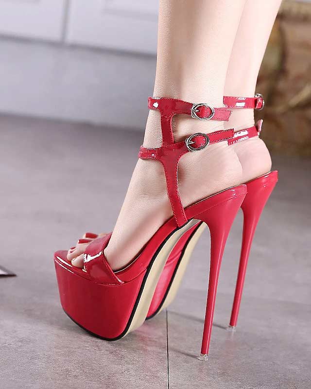 sexy red platforms