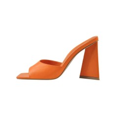 Orange chunky outlet sandals