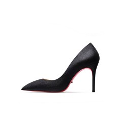 Black clearance stiletto pump