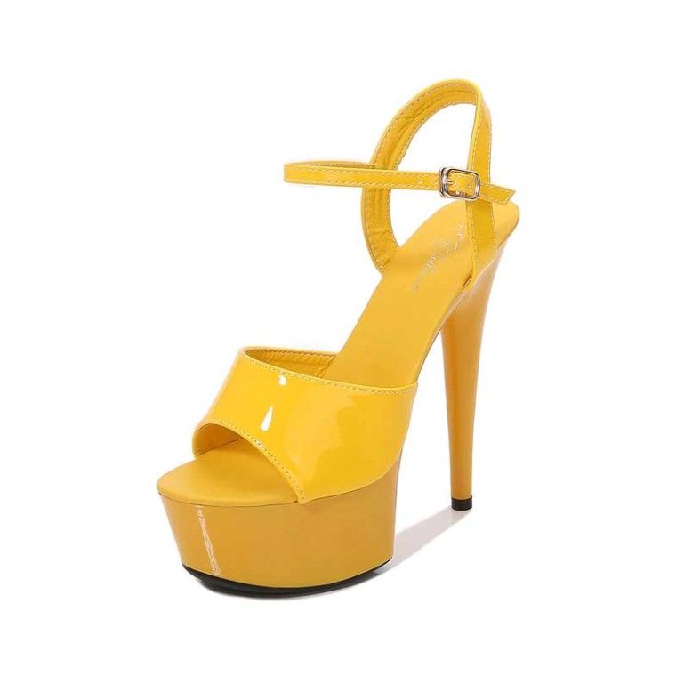 Buy Mustard Heeled Sandals for Women by stylz republic Online | Ajio.com