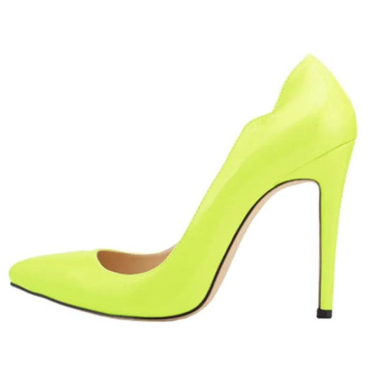 Pointed Toe Stiletto Heels Wave Classic Matte Pumps - Light Green by Emma  Jones