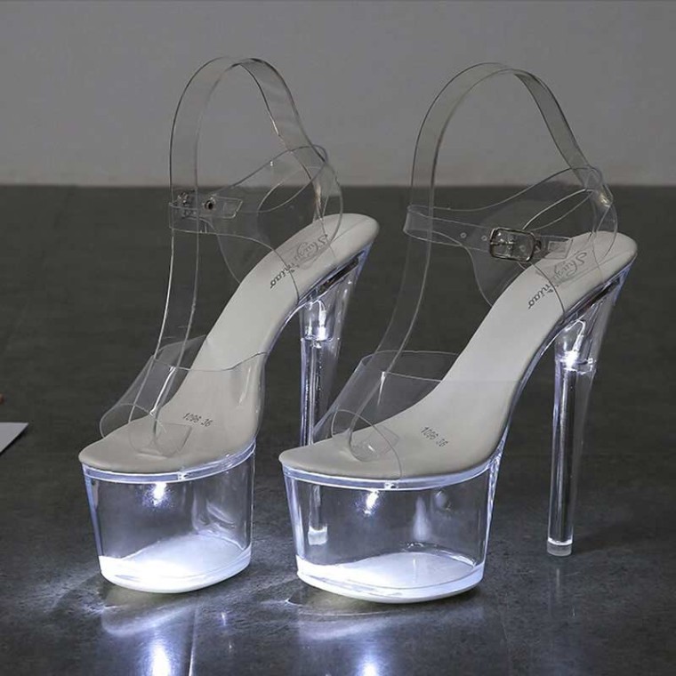 SDTRFT 19cm Thin High Heels Platform Sandals 7.5 Inches Buckle Shoes Woman  Pumps SUMMER Peep Toe Bridal Stilettos Zapatos Mujer - AliExpress