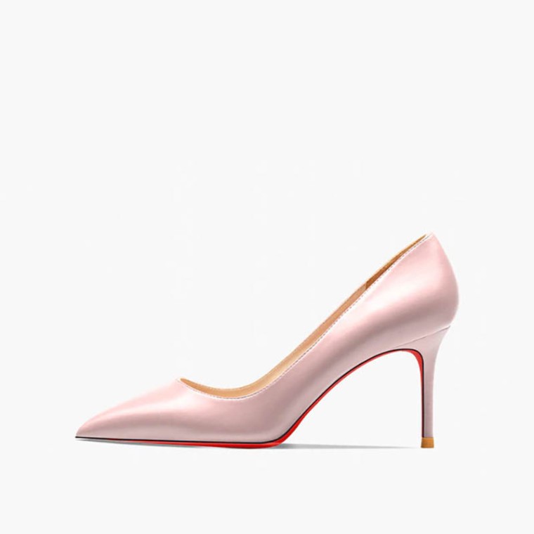 Pin-Point leather pumps in pink - Versace | Mytheresa