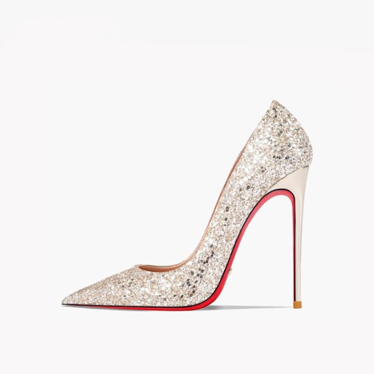 Fioni Night Womens Gold Glitter 5 Inch Slingback Heels Shoes Size 8.5 | eBay