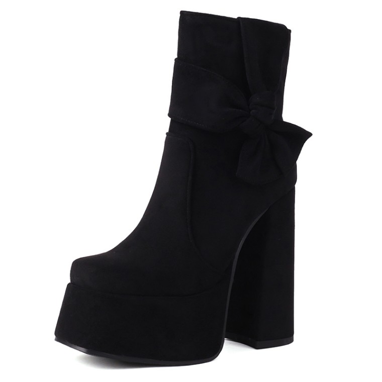 Black tie outlet booties