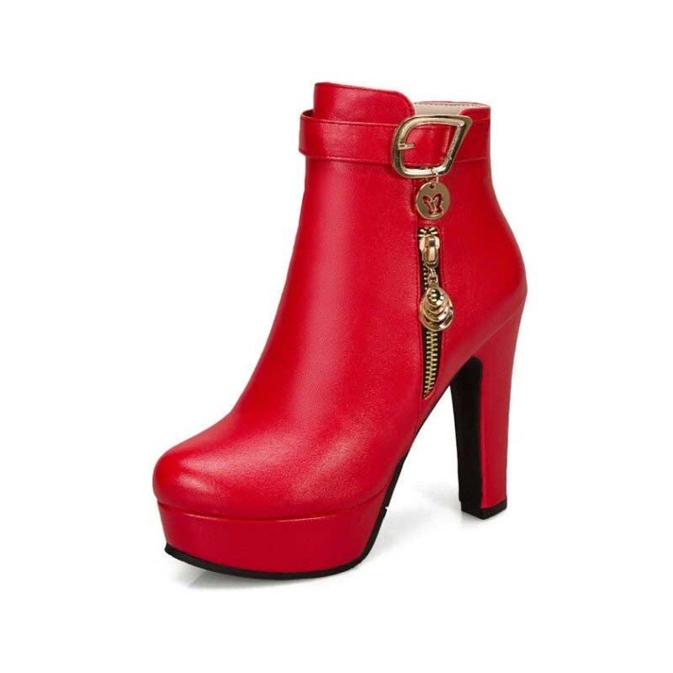 Sexy red outlet booties