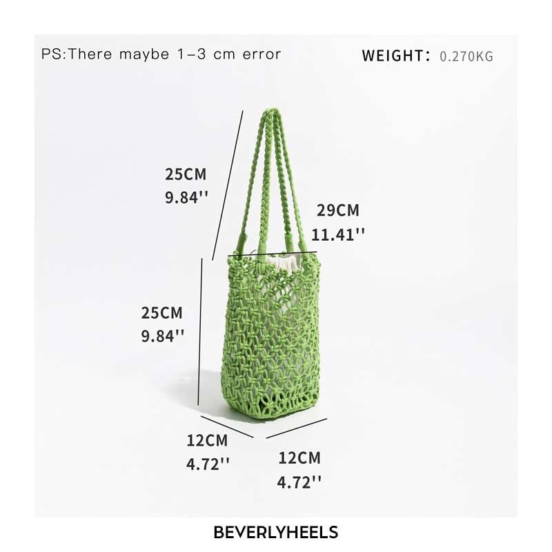 Women's Hollowed out casual crochet bag Y2K Wallet large capacity