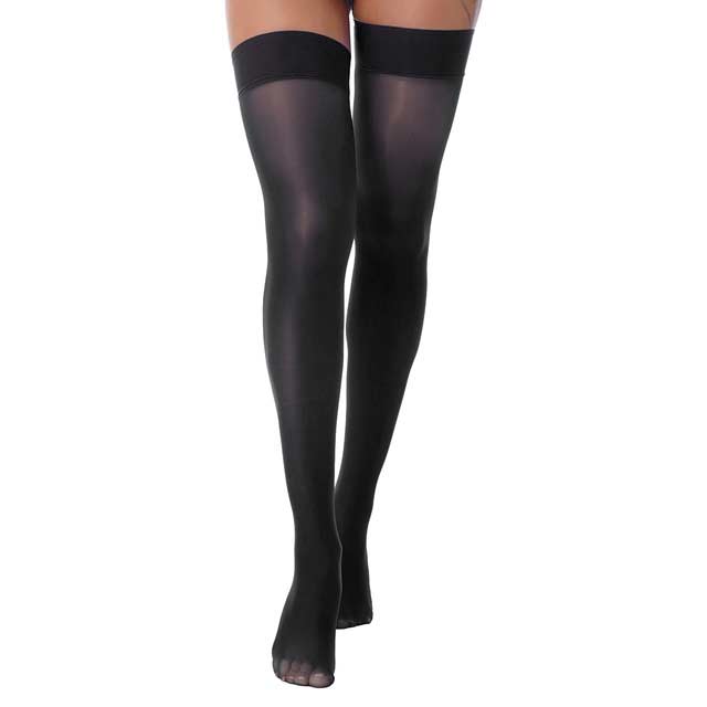 NancyBrandy Shiny Transparent Elastic Long Stockings - Black in Hosiery,  Leggings, Stockings and Socks - $12.99