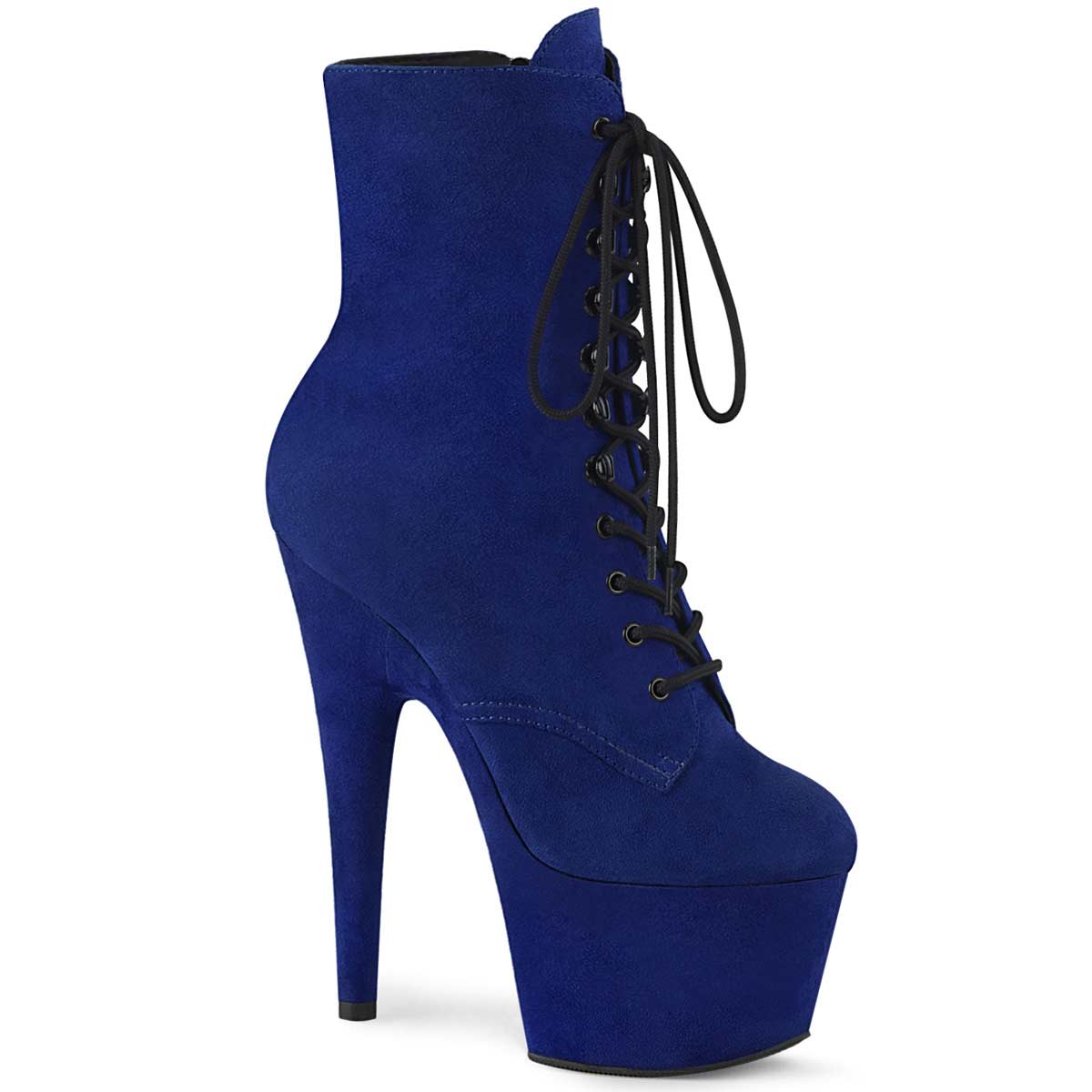 Pleaser Adore-1020FS - Royal Blue Faux Suede in Sexy Boots - $93.95