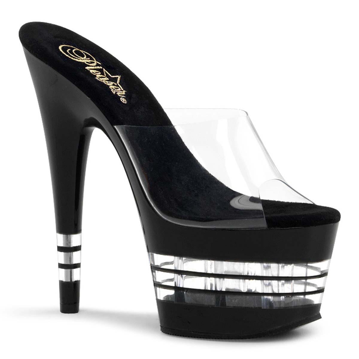 Pleaser Adore 701ln Clearblack In Sexy Heels And Platforms 5995