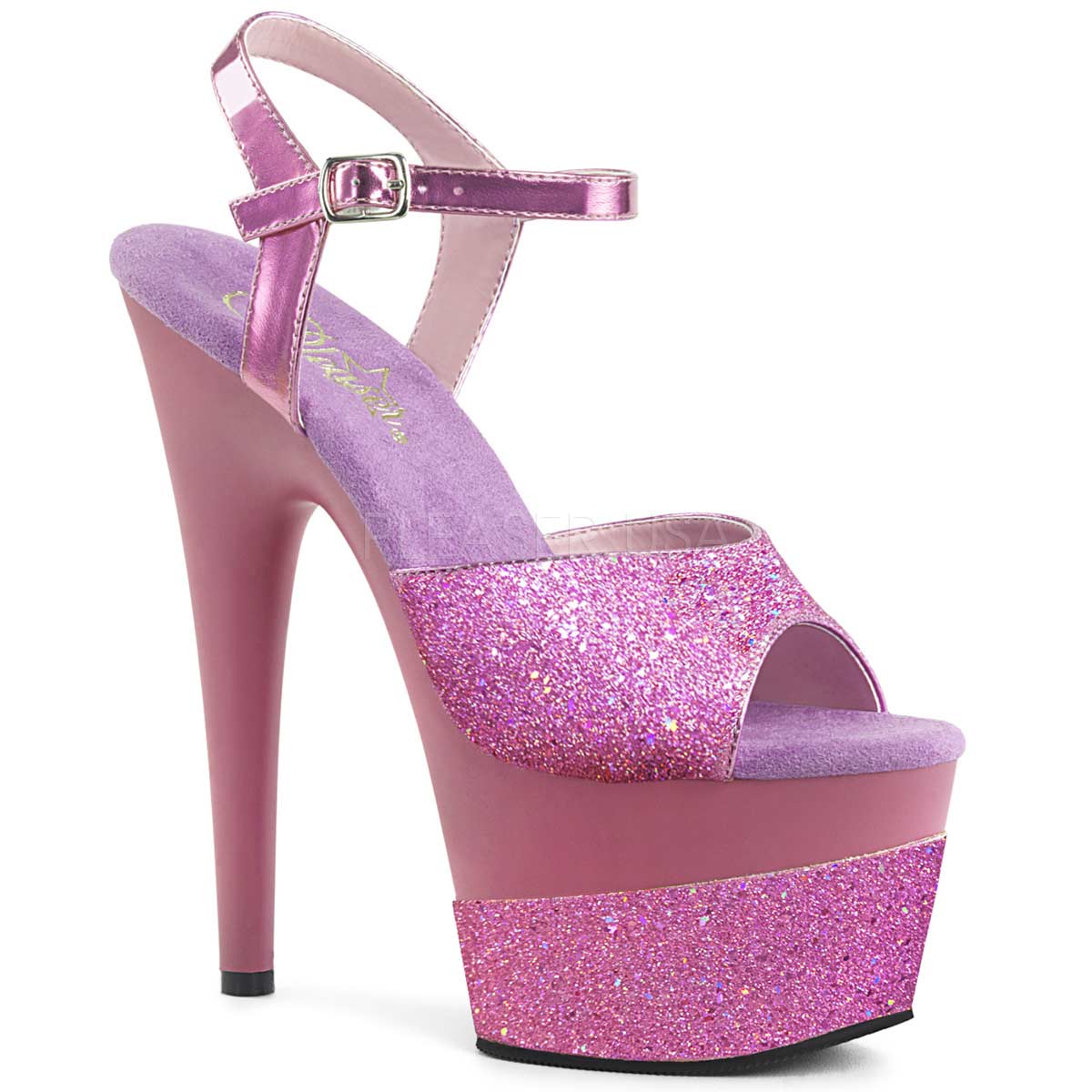 Pleaser Adore-709-2G - Lavender Multi Glitter Gl in Sexy Heels ...