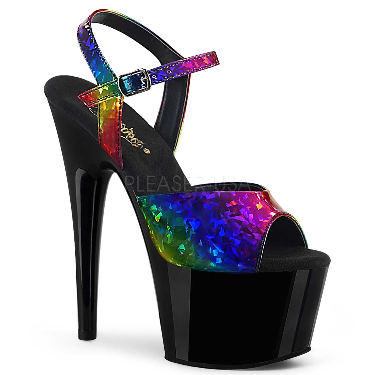 rainbow pleaser heels