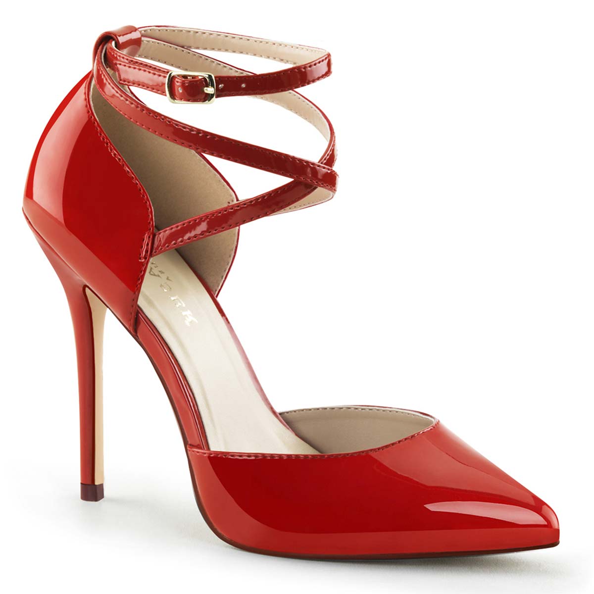 Pleaser Amuse-25 - Red Patent in Sexy Heels & Platforms - $57.95