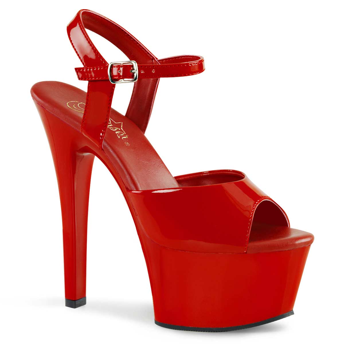 Pleaser ASPIRE-609 - Red Patent Red in Sexy Heels & Platforms - $51.95