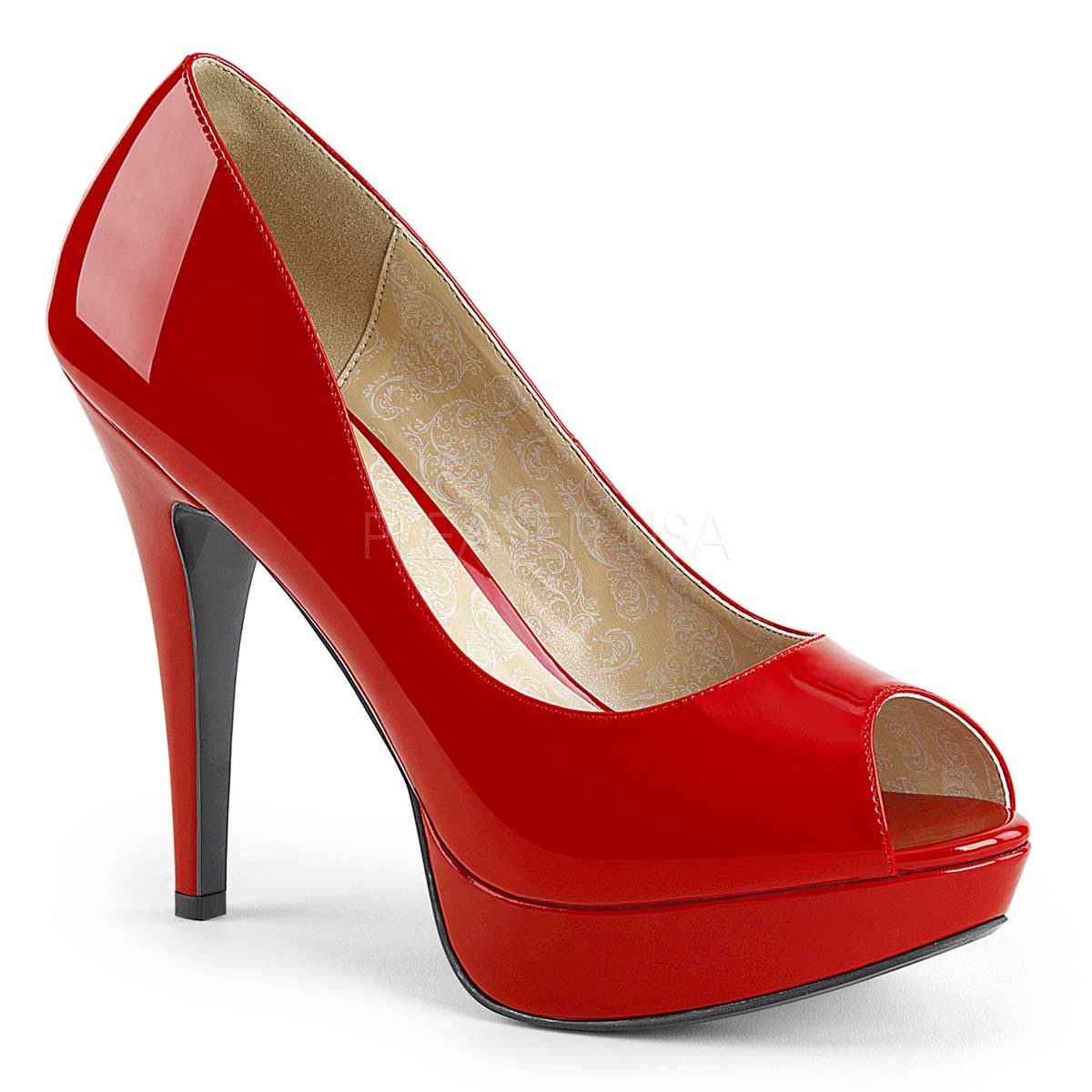 Pleaser CHLOE-01 - Red in Sexy Heels & Platforms - $43.99