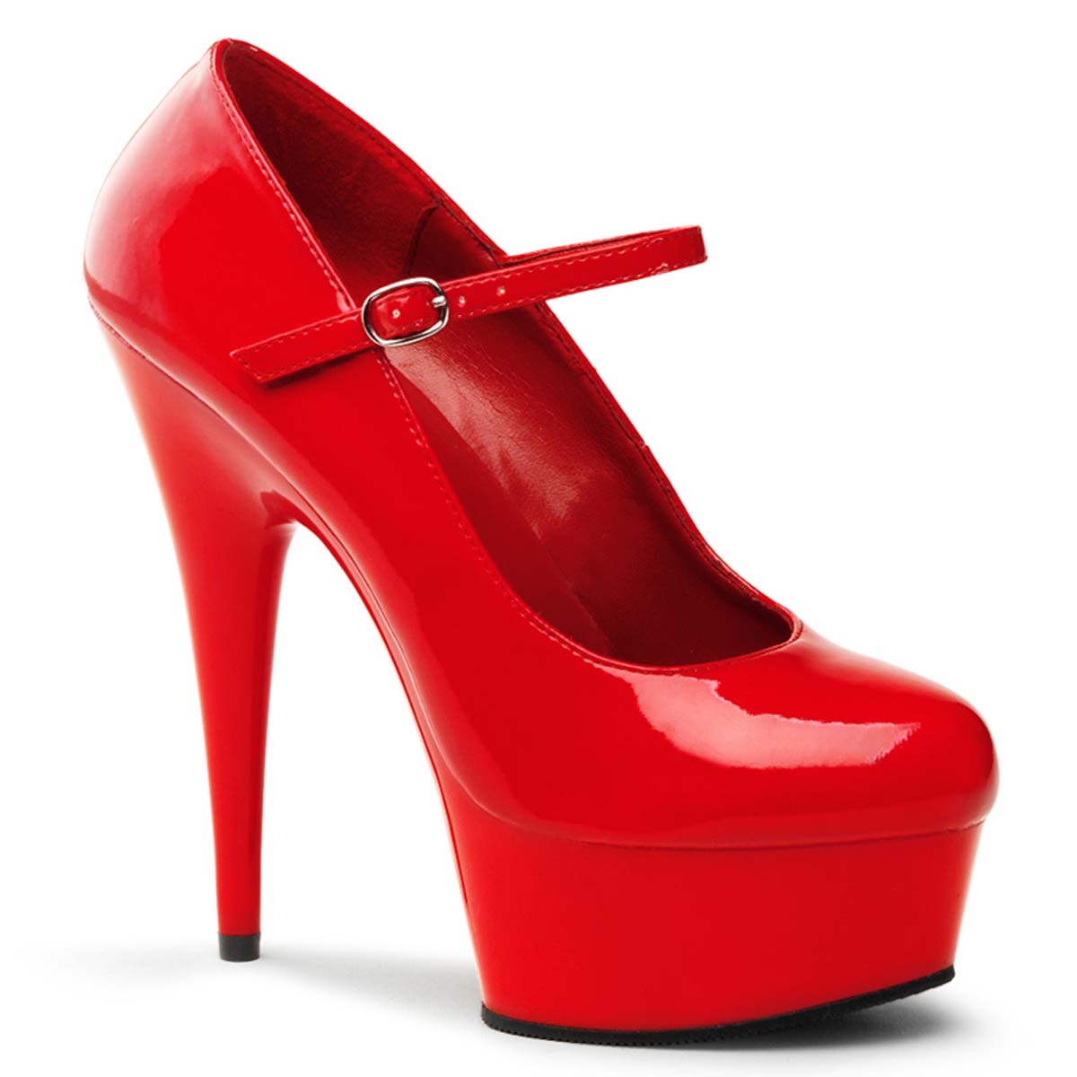 Pleaser Delight-687 - Red on Red in Sexy Heels & Platforms - $61.95