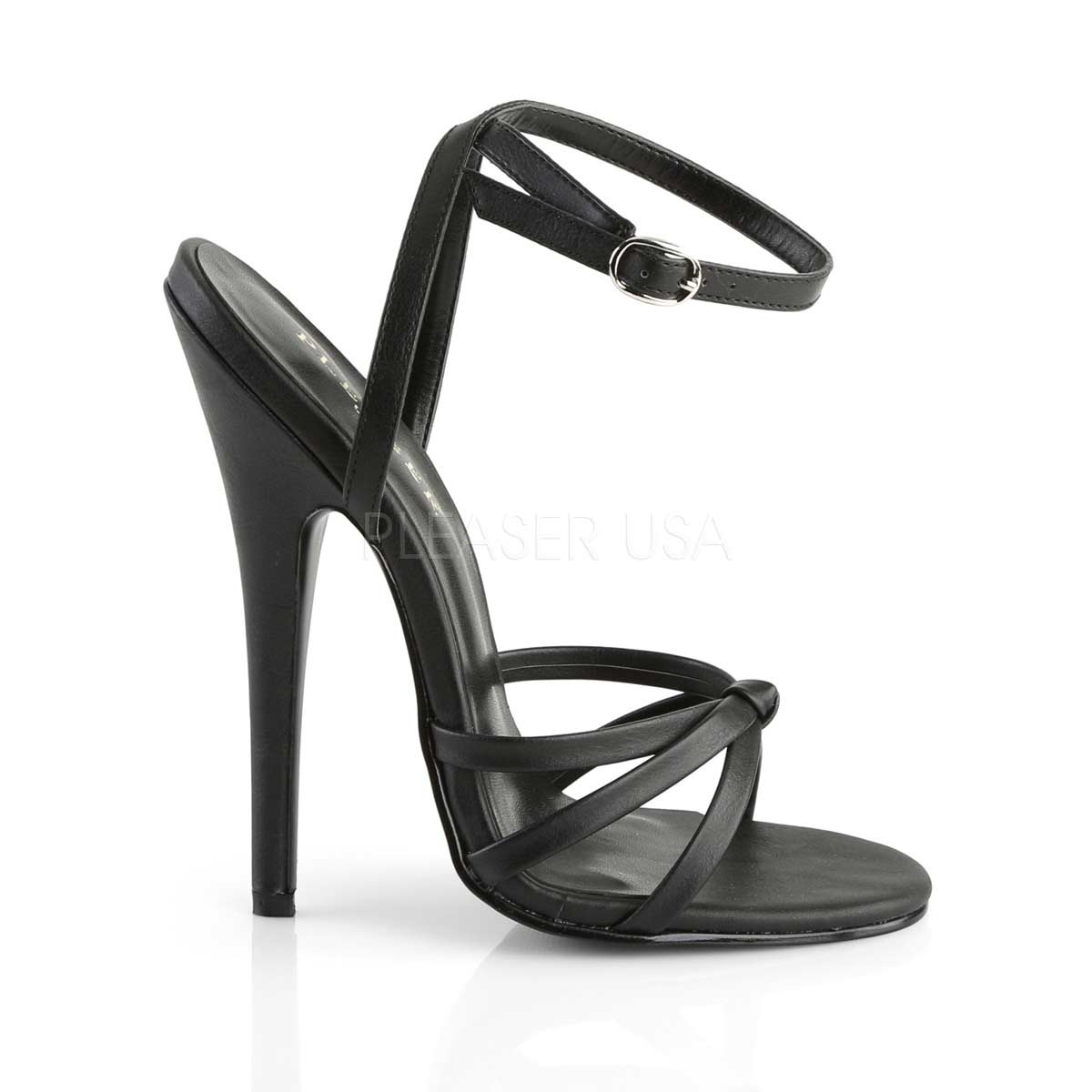 Pleaser Domina-108 - Black Pu in Sexy Heels & Platforms - $53.95