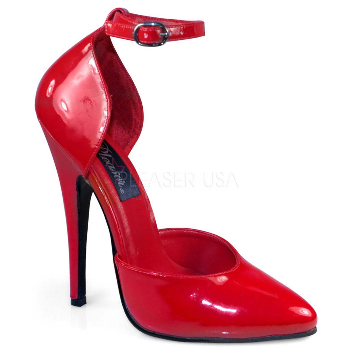 pleaser heels red