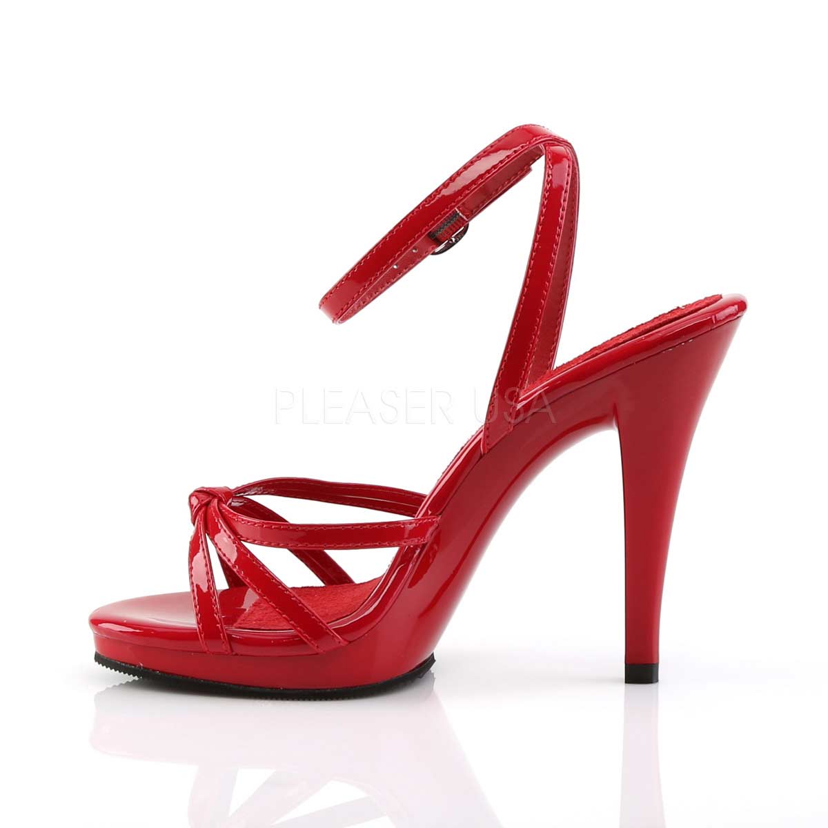 Pleaser Flair-436 - Red Patent/Red in Sexy Heels & Platforms - $49.27