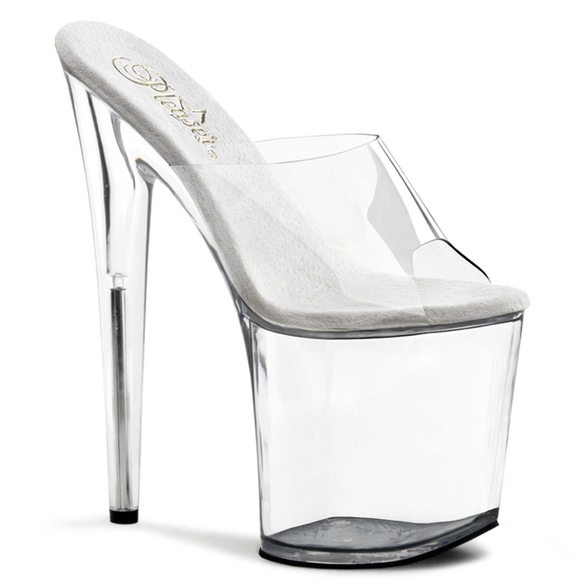 Pleaser Flamingo-801 - Clear/Clear in Sexy Heels & Platforms - $57.95