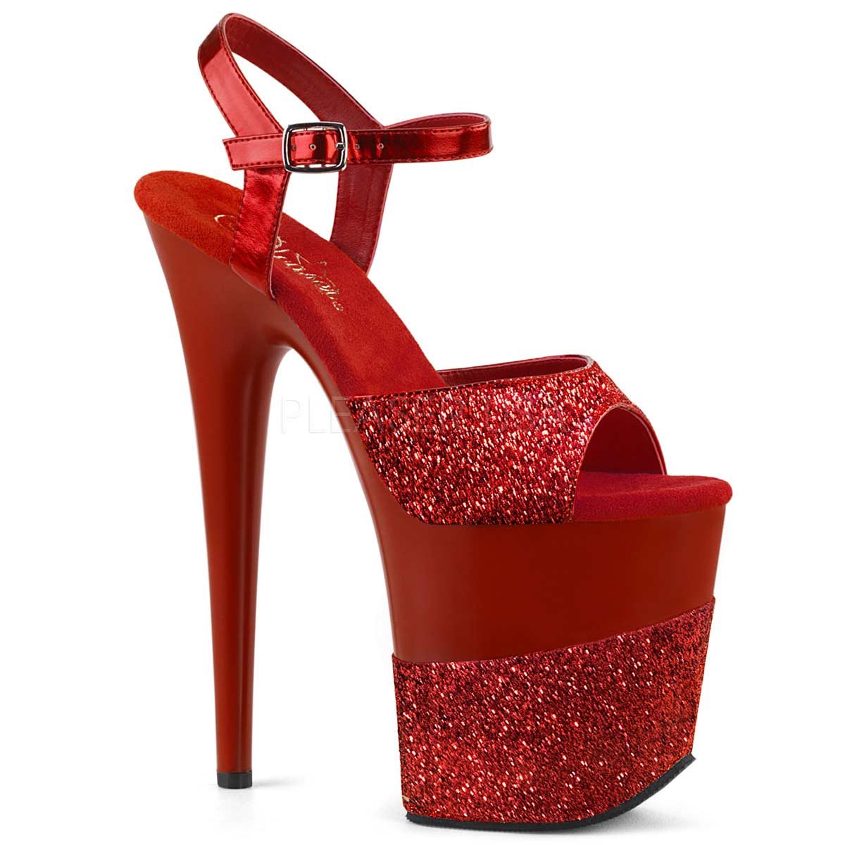 Red best sale glitter pleasers