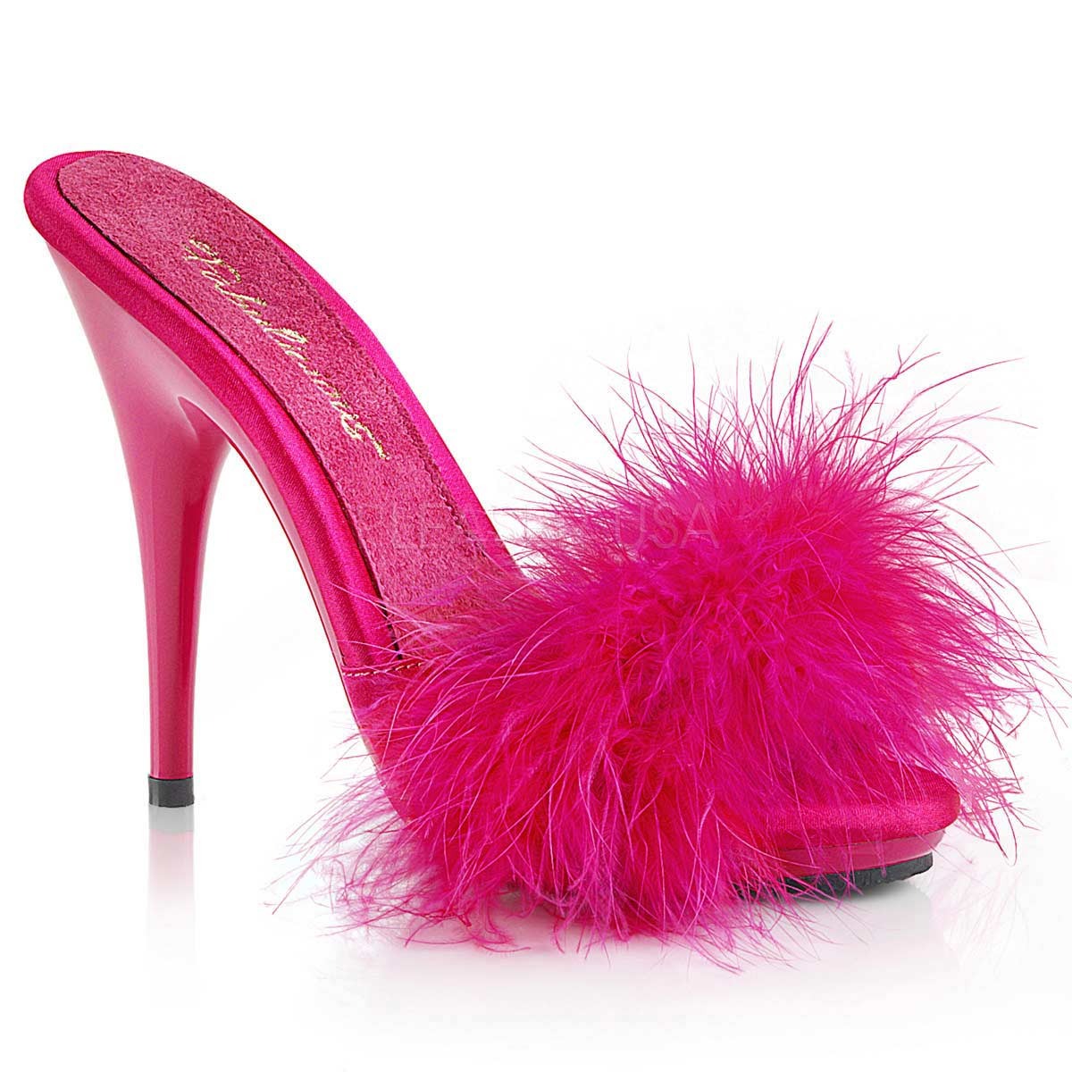 marabou heels pink