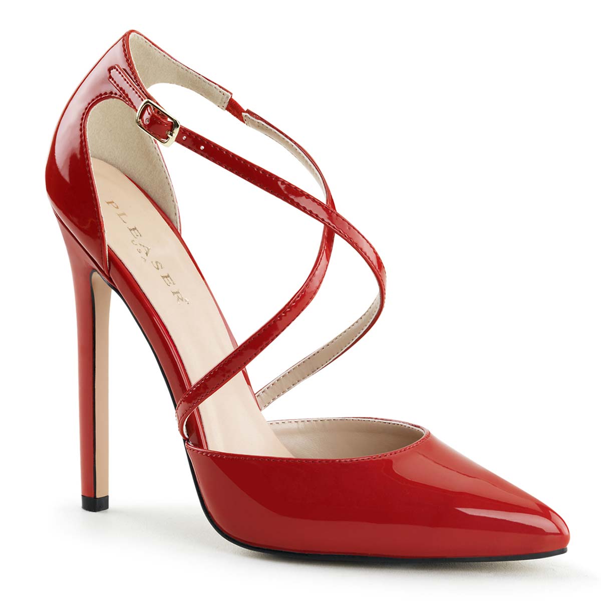 pleaser heels red