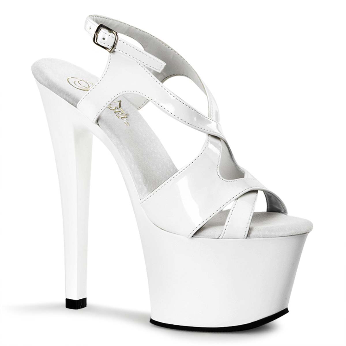 Pleaser Sky-330 - White Patent/White in Sexy Heels & Platforms