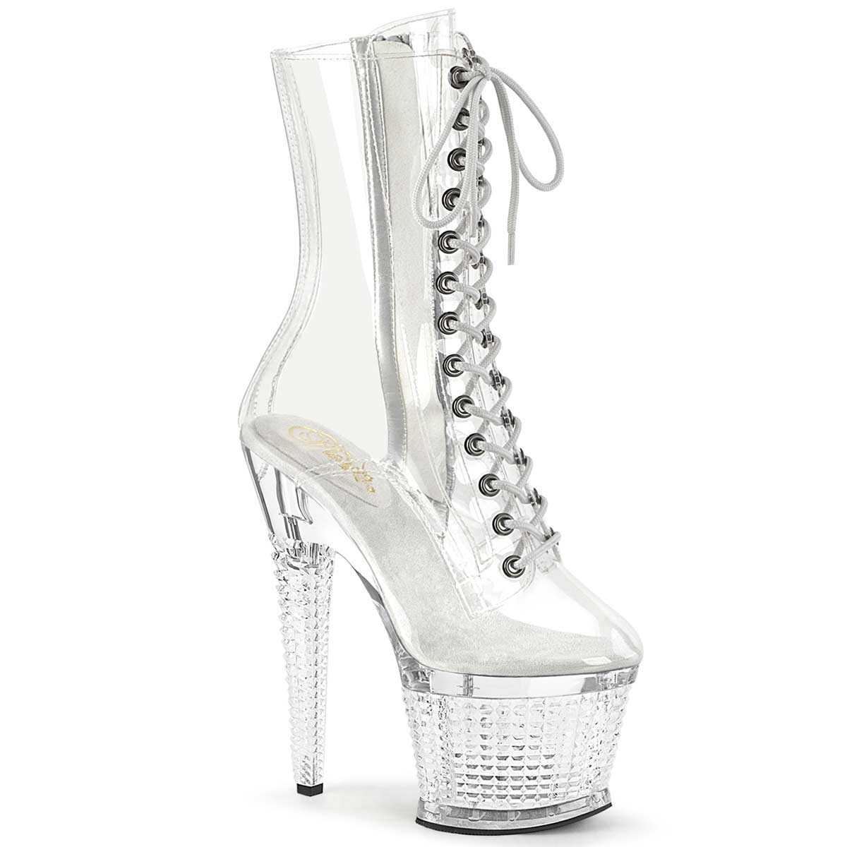 Pleaser Spectator-1040C - Clear in Sexy Boots - $54.55